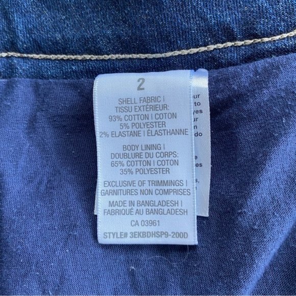 Denver Hayes lined stretchy denim skirt 5 pockets zip fly close. Women's size 2 - Picture 7 of 9